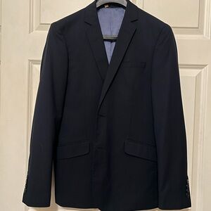 Mens NHP Navy Striped Suit Coat/Blazer - 40R